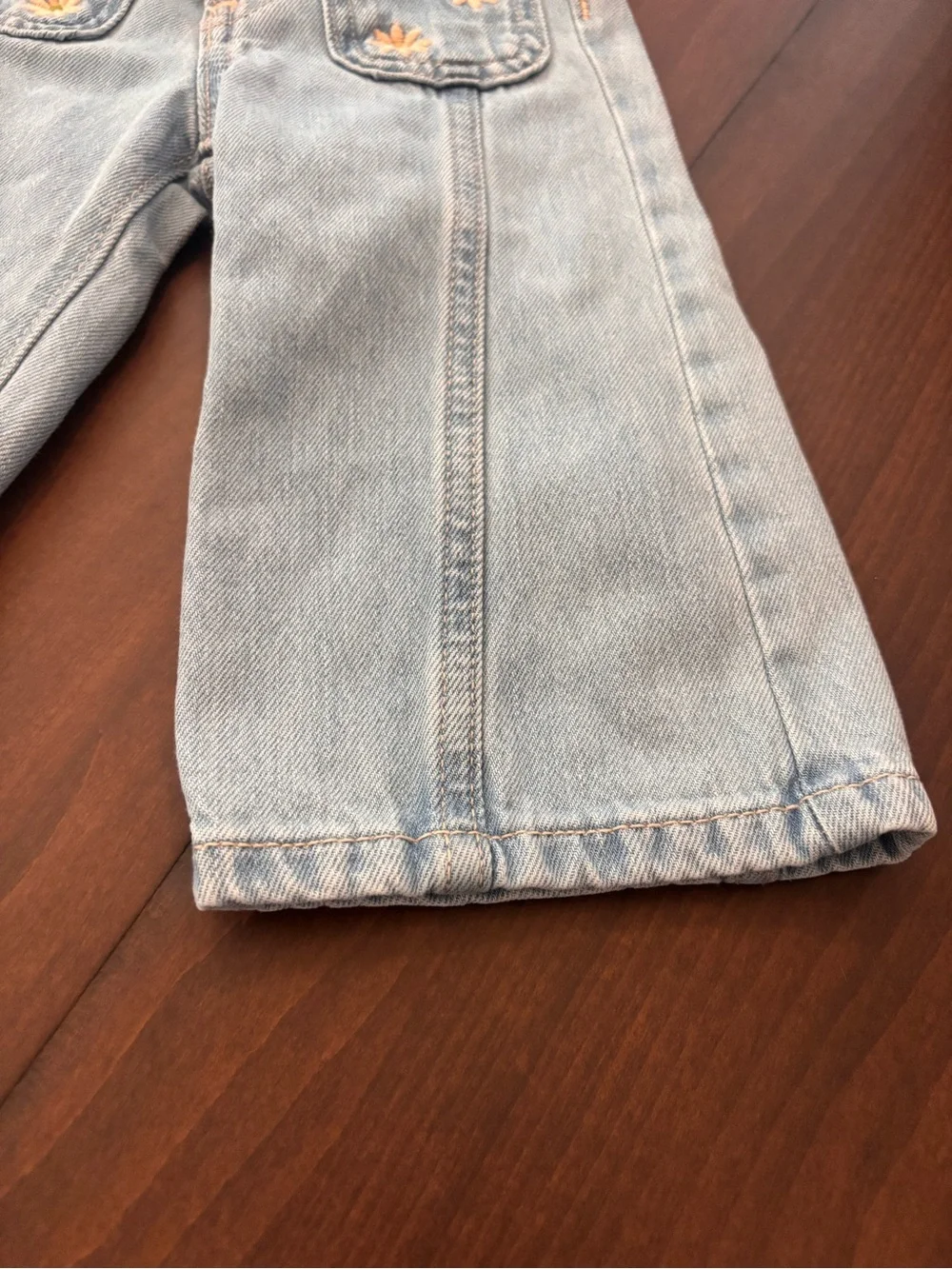 Old Navy Wide Leg Jeans with Daisy Embroidery